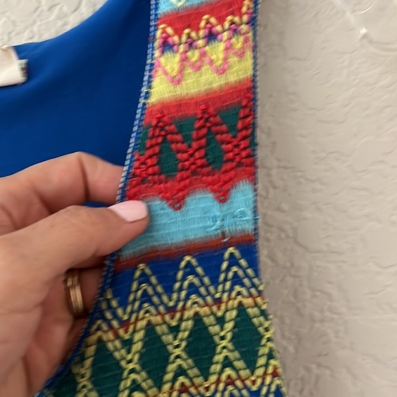 Chelsea & Violet Crocheted Multicolor Mini Dress. Size S. Sleeveless. Y2K - Picture 11 of 11